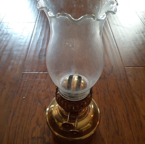Accents Dual Wick Brass Oil Lamp With Clear Shade Poshmark